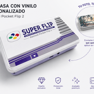 Carcasa con diseño Vinilo Personalizado Retroid Pocket Flip 2