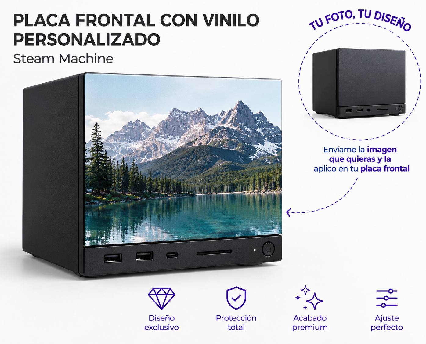 Placa delantera PERSONALIZABLE para Steam Machine